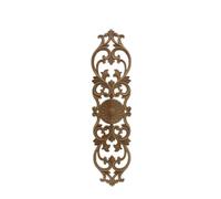 Autocollant de fleur ondulée en bois de chêne non peint, Applique d'angle for décoration de meubles de maison, longue Applique sculptée décorative Pour Armoires Murales Meubles(60cmX14.5cm)