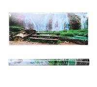 Autocollant de fond d'aquarium, cascade de jungle, image de paysage en PVC, effets de papier peint mural, décor d'image, plante de reptile auto-adhésive sous l'eau pour aquarium (61*30 cm)