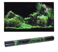 Autocollant de Fond de Réservoir de Poissons, Aquarium Adhésif 3D Fond | Marin Eau Herbe PVC Papier Peint Réservoir de Poissons Images Décoratives Toile de Fond sous-Marine Décor d'Image (61 * 30cm)