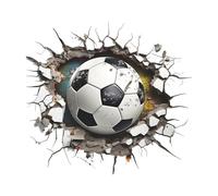 Autocollant de football - Autocollant mural sur le thème du football | Stickers muraux 3D effet visuel pied ballon football autocollants adaptés aux garçons chambre à coucher salle de jeux salon
