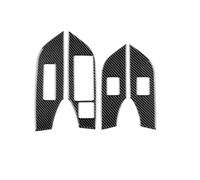 Autocollant De Garniture De Panneau De Bouton De Lève-vitre De Voiture LHD RHD Pour Toyota Pour RAV4 XA50 2019-2025 Garniture intérieure(carbone noir,Conduite à gauche)