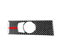 Autocollant De Garniture Panneau Commutateur Phare En Fibre Carbone Accessoires Intérieurs Voiture Pour Série 5 E60 2004 2005 2006 2007(4 Red Stripe)