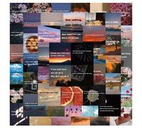 Autocollant De Graffiti Adhésif En Pvc, 50 Pièces, Expressions De Paysage, Décoration Esthétique Pour Enfant, Scrapbooking, Fournitures De Papeterie Pour Enfants