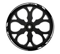 Autocollant de jante de moto style course pour jantes de 17 pouces blanc