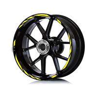Autocollant De Jante De Roue De Moto 17 ''Bande À Rayures pour B&MW S1000RR HP4 pour Course F800GT S K1600GTL R1200RS F900R (Couleur : 10)