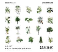 Autocollant De La Série Nature Plante Planète Animal De Compagnie, Étiquette De Collage, Décoration, Étanche, Pour Journal Intime, Diy Bricolage, 40 Pièces/Paquet