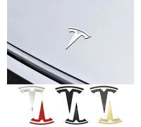 Autocollant de Logo de capot avant de voiture en alliage de Zinc, pour Tesla modèle 3 Mode Y, emblème de coffre arrière de carrosserie automobile avec accessoires Radian Gold Rear