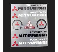 Autocollant de Logo de Voiture pour Mitsubishi Outlander Pajero ASX Lancer, Emblème Stylisé Avant et Arrière Décoration Extérieure de Voiture Accessoires Modifiés,A