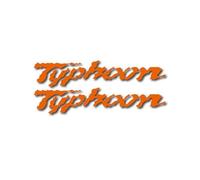 Autocollant De Logo Réfléchissant De Moto, Autocollant De Casque, Autocollant De Réservoir De Carburant, Autocollant De Pare-Brise, Autocollant De Boîte Arrière Adapté Au Typhon Typhoon (Color : Oran
