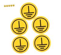 Autocollant De Mise À La Terre Symbole De Sécurité Électrique Facile À Retirer Et À Remplacer Pour Les Panneaux Domestiques