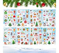 Autocollant de Noël, 16 Gommettes Noel pour Enfant, Stickers Noel Scrapbooking, Autocollants Graffiti Noël Décoration pour Cadeaux, Cartes de Vœux, Fête, Albums, Enveloppe, Loisirs Créatifs (A)