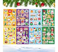 Autocollant de Noël, 16 Gommettes Noel pour Enfant, Stickers Noel Scrapbooking, Autocollants Graffiti Noël Décoration pour Cadeaux, Cartes de Vœux, Fête, Albums, Enveloppe, Loisirs Créatifs (B)