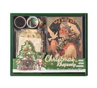 Autocollant de Noël - 79 - Autocollant de Noël | Coffret cadeau d'autocollant de Noëll, artisanale avec des notes d'adhésif pour cahiers et collection d'albums