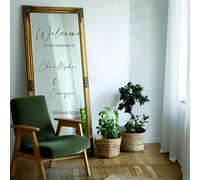 Autocollant De Panneau De Fenêtre Miroir Avec Noms Personnalisables, Autocollants De Panneau De Bienvenue Avec Nom Personnalisé, Avec Panneau De Mariage Bienvenue Mariage Avec Le Marié Mariées(42x65cm