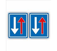 Autocollant de panneau de signalisation prioritaire venant en sens inverse