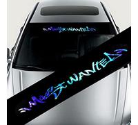 Autocollant de Pare-brise, Fenêtre Arrière Avant de Voiture Autocollant Réfléchissant coloré Couverture Décoration Protection des Yeux pour Véhicule Autocollant Multicolore