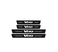 Autocollant de pare-chocs de coffre en fibre de carbone for seuil de porte de voiture compatible avec Mercedes Benz VITO Logo CITAN W203 CLA A45 Accessoires (Color : 4pcs)