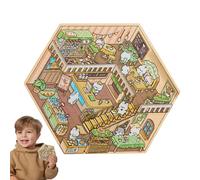 Autocollant de paysagisme, autocollant d'aménagement paysager de dessin animé, maison de décalcomanie miniature empilage visuel | Autocollants de paysage miniature 3D de dessin animé pour