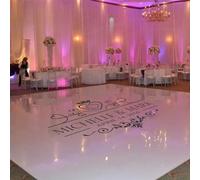 Autocollant De Piste De Danse De Mariage, Autocollant En Vinyle Monogramme, Décor De Mariage Personnalisé Amovible, Décor De Coureur D'allée, Piste De Danse De Réception De Mariage, Monogramme(2XL: 19