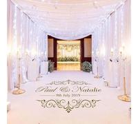 Autocollant de piste de danse, fête de fiançailles de mariage, le jour des amoureux, nom personnalisé et autocollant d'anniversaire, décoration intérieure de la maison(XXL 176x110cm)