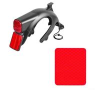 Autocollant de plaque d'immatriculation arrière pour Fender compatible avec les scooters électriques NINEBOT Max G2 et F2 Matériau PET réfléchissant pour une utilisation de jour et de nuit (rouge)