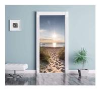 Autocollant de porte 3D - Papier peint de porte - Affiche de porte auto-adhésive - DIY pour decoration - 38.5x200 cm x 2 Pcs