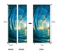 Autocollant de porte Creative Sunset Sunset