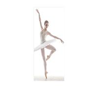 Autocollant De Porte Danseuse Étiquette Décoration Auto-Adhésive Papier Peint Imperméable pour La Porte L77 x H200cm