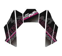 Autocollant De Protection Latérale pour Réservoir De Moto pour CFMOTO 450MT 450 MT 2024, Autocollant Givré pour Protection des Genoux ProtéGe-RéServoirs(Rouge,X-1)