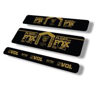 Autocollant de rechange pour amortisseur arrière compatible avec Fox Float DPS 2021 Performance Elite Series Gold (brillant)