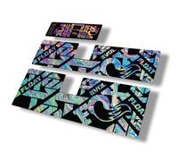 Autocollant de rechange pour amortisseur arrière compatible avec Fox Float X2 2021 Factory Series Ensemble complet Oil Slick 1 (mat)
