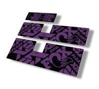 Autocollant de rechange pour amortisseur arrière compatible avec Fox Float X2 2021 Factory Series Ensemble complet violet (mat)