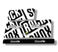 Autocollant de rechange pour amortisseur arrière compatible avec Rock Shox 2020 Super Deluxe Ultimate Series Blanc (brillant)