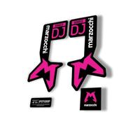 Autocollant de rechange pour fourche compatible avec Marzocchi Bomber DJ 2025 Series Rose (mat)