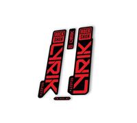 Autocollant de rechange pour fourche compatible avec Rock Shox Lyrik Select Plus 2023 Series Rouge (brillant)