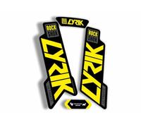 Autocollant de rechange pour fourche compatible avec Rock Shox Lyrik Ultimate 2020 Series Jaune Gris (mat)