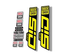 Autocollant de rechange pour fourche compatible avec Rock Shox SID Select 2021 Series Jaune (mat)