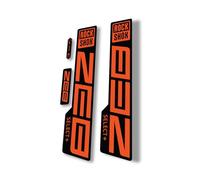 Autocollant de rechange pour fourche compatible avec Rock Shox Zeb Select Plus 2021 Series Orange (mat)