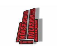 Autocollant de rechange pour fourche - Compatible avec RockShox Sektor 2018 Series - Rouge (brillant)