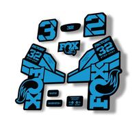 Autocollant de rechange pour fourche Fox 32 2021 Step Cast Series Bleu (brillant)