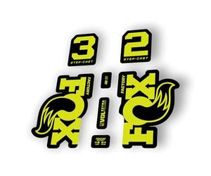 Autocollant de rechange pour fourche Fox 32 Step Cast 2025 Series Jaune (mat)