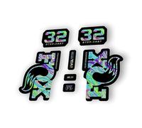 Autocollant de rechange pour fourche Fox 32 Step Cast Performance 2025 Oil Slick 1 (brillant)