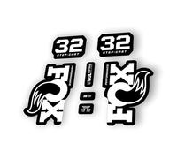 Autocollant de rechange pour fourche Fox 32 Step Cast Performance 2025 Series Camouflage blanc (mat)