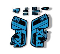 Autocollant de rechange pour fourche Fox 34 2021 Step Cast Performance Series Bleu (mat)
