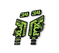 Autocollant de rechange pour fourche Fox 34 2022 Performance Elite E Bike Series Vert (mat)