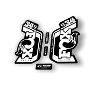 Autocollant de rechange pour fourche Fox 34 Rhythm E Bike série 2024 Blanc brillant