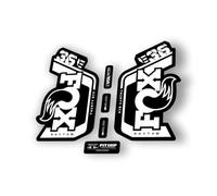 Autocollant de rechange pour fourche Fox 36 Rhythm E Bike 2024 Series Blanc brillant