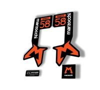 Autocollant de rechange pour fourche Marzocchi Bomber 58 2025 Orange (mat)