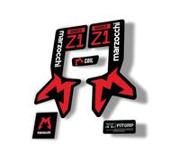 Autocollant de rechange pour fourche Marzocchi Z1 2025 Rouge (mat)