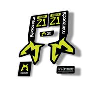 Autocollant de rechange pour fourche Marzocchi Z1 2025 Vert citron brillant